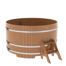 BentWood круглая из дуба (D=1,80 м.), h=1 м. Натуральная Премиум купель фото