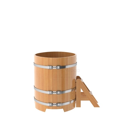 BentWood овальная из лиственницы (0,80х1,42 м.), h=1 м. Натуральная Премиум купель фото  фото - 3
